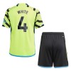 Arsenal White 4 Venkovní 2023-24 - Dětské Fotbalové Dresy (S/S) Arsenal White 4 Venkovní 2023-24 - Dětské Fotbalové Dresy (S/S)